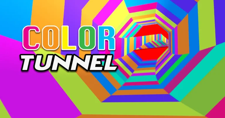 Color Tunnel oyununda renkli tünelde engellerden kaçma