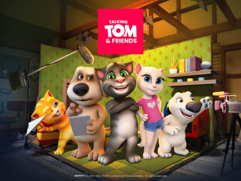 talking tom oyunu koşu sahnesi engellerden kaçan kedi