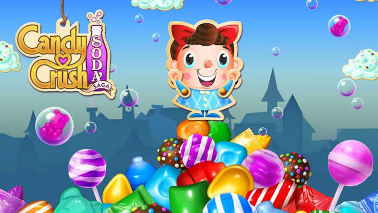 candy crush soda oyunu renkli şeker eşleştirme sahnesi