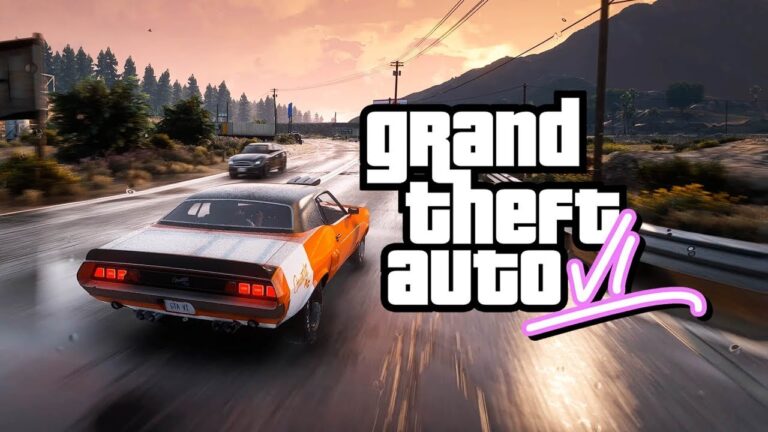 GTA 6 oyununda şehir içinde araç kullanan ve görev yapan karakter sahnesi