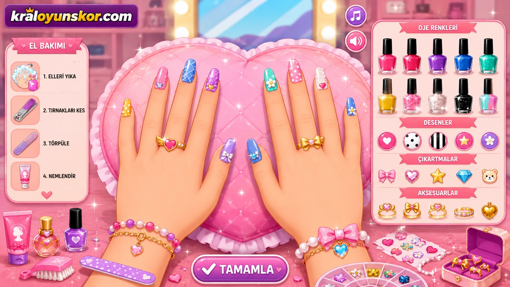 Bebek Barbie Tırnak Boyama