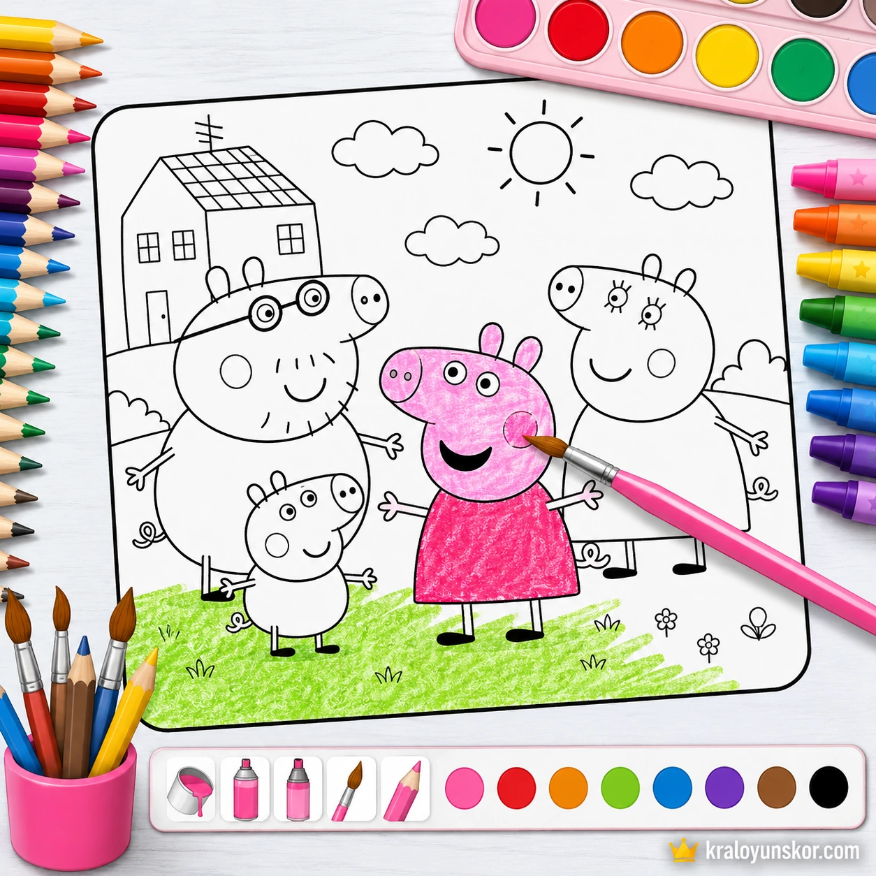 peppa pig boyama
