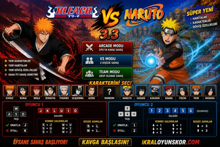 bleach vs naruto 3 3 dovus sahnesi karakter secim ekrani