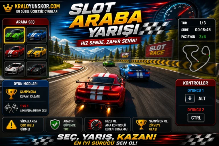 slot araba yarisi pist sahnesi hizli araba yarisi
