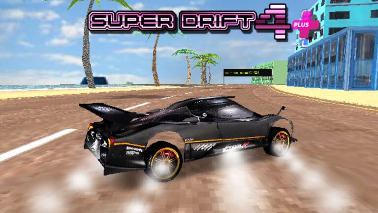 Süper Drift 4 oyunu oyna süper drift 4 oyununda yarış arabasının virajda kaydığı sahne