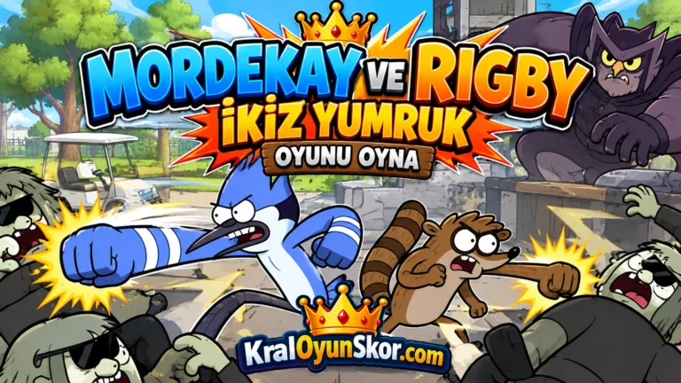 Mordekay ve Rigby Dövüş İkiz Yumruk oyunu oyna Mordekay ve Rigby İkiz Yumruk oyununda Sürekli Dizi karakterlerinin düşmanlarla dövüşmesi