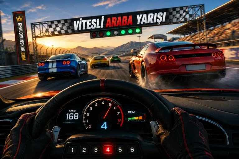 vitesli araba yarisi kokpit goruslu hiz sahnesi