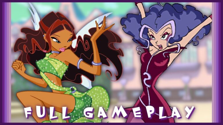 Winx Bloom ile Sihirli Macera oyununda Bloom karakterinin cadılarla savaştığı sahne