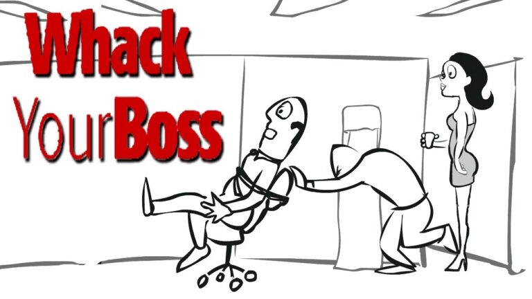 Patronu Döv oyununda ofis ortamında patrona karşı kullanılan komik sahne