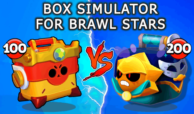 Brawl Stars kutu simülatörü oyununda kutu açma sahnesi