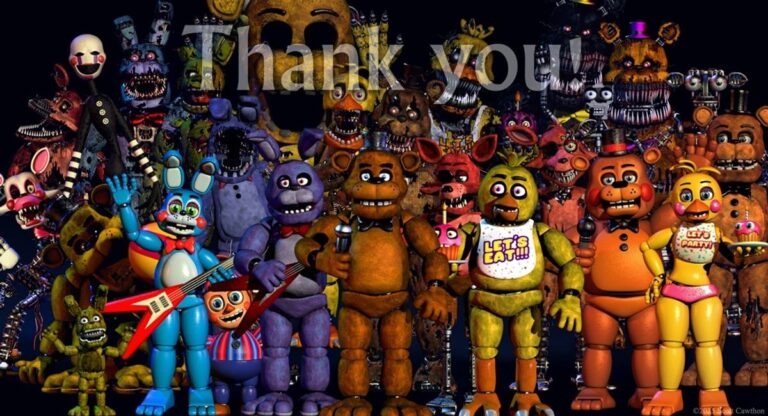 Five Nights At Freddy's 4 karanlık çocuk odasında animatronik korku sahnesi
