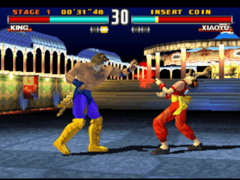 Tekken 3: Efsanevi Dövüş Oyunu ile Dövüş Sanatlarının Zirvesine Çık! 🥋💥90'lı yılların en ikonik dövüş oyunlarından biri olarak kabul edilen Tekken 3, tarihin en iyi arcade dövüş deneyimlerinden birini sunarak oyuncuları yıllardır büyülemeye devam ediyor. Namco tarafından geliştirilen ve PlayStation platformunda çığır açan bu efsanevi oyun, sadece hızlı ve akıcı dövüş mekanikleriyle değil, aynı zamanda derinlikli hikayesi ve unutulmaz karakterleriyle de kalpleri fethetti. Kung Fu'dan Capoeira'ya kadar uzanan çeşitli dövüş stilleri arasından seçimini yap, Jin Kazama, Heihachi Mishima ve Ogre gibi efsanevi isimlerle tanış ve dövüş arenasında hakimiyet kurarak kendi efsaneni yazmaya başla! Tekken 3 ile gerçek bir dövüş sanatı ustası olmaya hazır mısın? 🌟 Tekken 3: Dövüş Sanatlarının Zirvesi ve Unutulmaz Bir Deneyim Tekken 3, sadece bir dövüş oyunu olmanın ötesinde, gerçekçi dövüş animasyonları, dinamik karakter tasarımları ve sürükleyici hikayesiyle oyunculara benzersiz bir deneyim sunar. Oyunun her detayı, dövüş oyunu tutkunları için özenle tasarlanmıştır. Çeşitli Dövüş Stilleri: Her biri kendine özgü hareket setleri ve komboları olan 20'den fazla karakter arasından seçim yap. Kung Fu'nun akıcılığı, Capoeira'nın ritmik saldırıları ve daha birçok farklı stil ile rakibine meydan oku. Kendi dövüş stilini bul ve ustalaş! Sürükleyici Hikaye: Jin Kazama'nın ailesinin intikamını almak için çıktığı yolculuğa tanık ol. Heihachi Mishima'nın karmaşık planları ve gizemli Ogre'nin ortaya çıkışı gibi derinlemesine işlenmiş bir hikaye, seni oyunun içine çekecek. Hikaye modu ile turnuvanın sırlarını çöz! Çoklu Oyun Modları: Tek başına yeteneklerini test etmek için Arcade Modu'nda yüksel, arkadaşlarınla kıyasıya mücadele etmek için Versus Modu'na dal veya takımlar halinde savaşmak için Team Battle Modu'nu dene. Saatlerce sürecek eğlence garantili! Efsanevi Oyun: Dövüş oyunları tarihinin en önemli ve etkili yapımlarından biri olan Tekken 3'ü deneyimleyerek, nesiller boyu oyuncuları etkilemiş bir klasiğin parçası ol. 🎮 Tekken 3 Nasıl Oynanır? Tekken 3'te amacın, seçtiğin karakterle rakiplerini yenerek turnuvanın şampiyonu olmak. Oyun, her karakterin kendine özgü kombolarına ve özel hareketlerine hakim olmayı gerektiren derinlemesine bir dövüş sistemi sunar. Kontroller: Yön Tuşları (veya WASD): Karakterini hareket ettir (ileri, geri, zıpla, çömel). Sağ Yumruk (Örneğin: K tuşu veya fare sol tuşu): Hızlı yumruk saldırısı. Sol Yumruk (Örneğin: J tuşu veya fare sağ tuşu): Güçlü yumruk saldırısı. Sağ Tekme (Örneğin: L tuşu): Hızlı tekme saldırısı. Sol Tekme (Örneğin: I tuşu): Güçlü tekme saldırısı. Kombolar: Farklı saldırı tuş kombinasyonlarını belirli bir sırayla basarak özel komboları ve zincir saldırıları gerçekleştir. Her karakterin kendine özgü yüzlerce kombosu bulunur. Blok/Savunma: Geri tuşuna basılı tutarak veya karakterine göre özel tuşlarla savunma yap. Rakiplerinin hareketlerini oku, doğru zamanda saldırı ve savunma stratejileri geliştir. Komboları öğrenmek ve zamanlamayı ustaca ayarlamak, Tekken 3'te zaferin anahtarıdır. 🚀 Tekken 3 Arenasına Çık ve Zafere Ulaş! Dövüş oyunlarının zirvesini deneyimlemek isteyen herkes için eşsiz bir fırsat sunan Tekken 3'e hemen oynamaya başla! Dövüş arenasındaki hakimiyetin ve galibiyetlerinle adını efsaneler arasına yazdır. Bu efsanevi dövüş oyunu ile saatlerce sürecek bir aksiyona hazır ol!