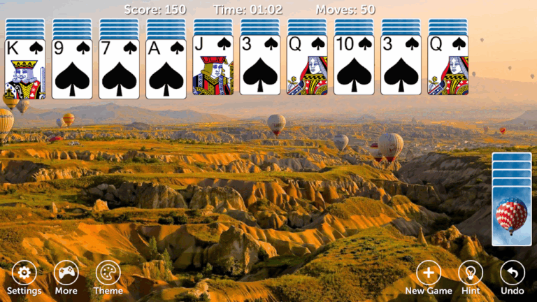 Spider Solitaire oyna tam ekran oyna