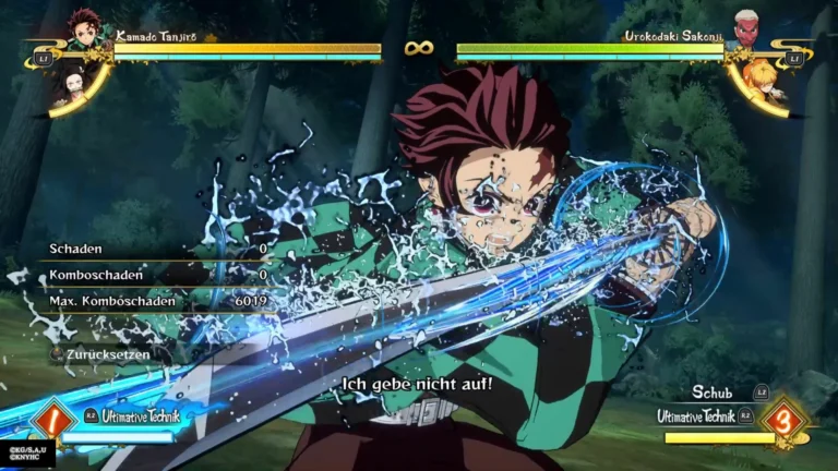 demon slayer oyunu dovus sahnesi oynanış ekran görüntüsü