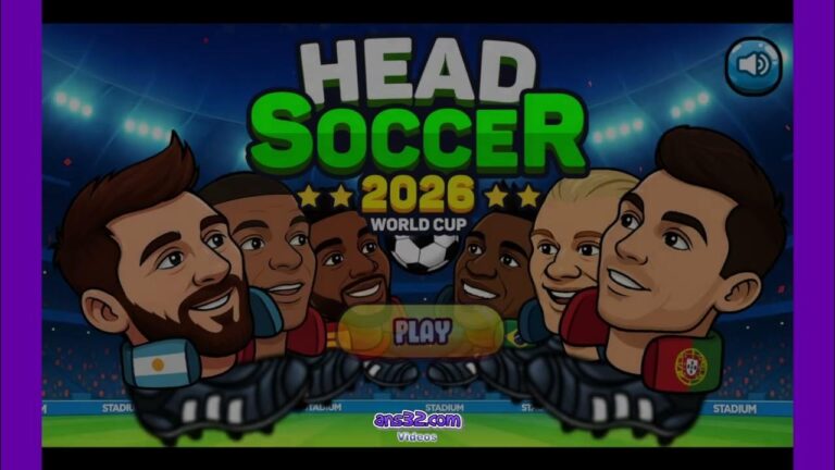 Kafa Topu 2026 oyununda iki karakterin hızlı bir futbol mücadelesi yaptığı sahne