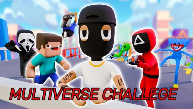 Mr. Dude: Çevrimiçi Çoklu Evren Mücadeleleri oyunu oyna Mr. Dude Online Multiverse Challenges oyununda parkur sahnesi