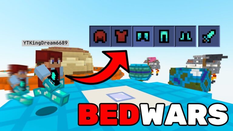 BedWars: Bloxd.io oyunu oyna BedWars Bloxd.io oyununda yüzen adalarda takım savaşı