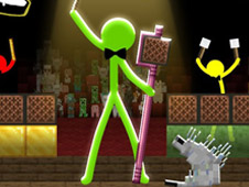 FNF Rush E : Animation vs. Minecraft kapak görseli